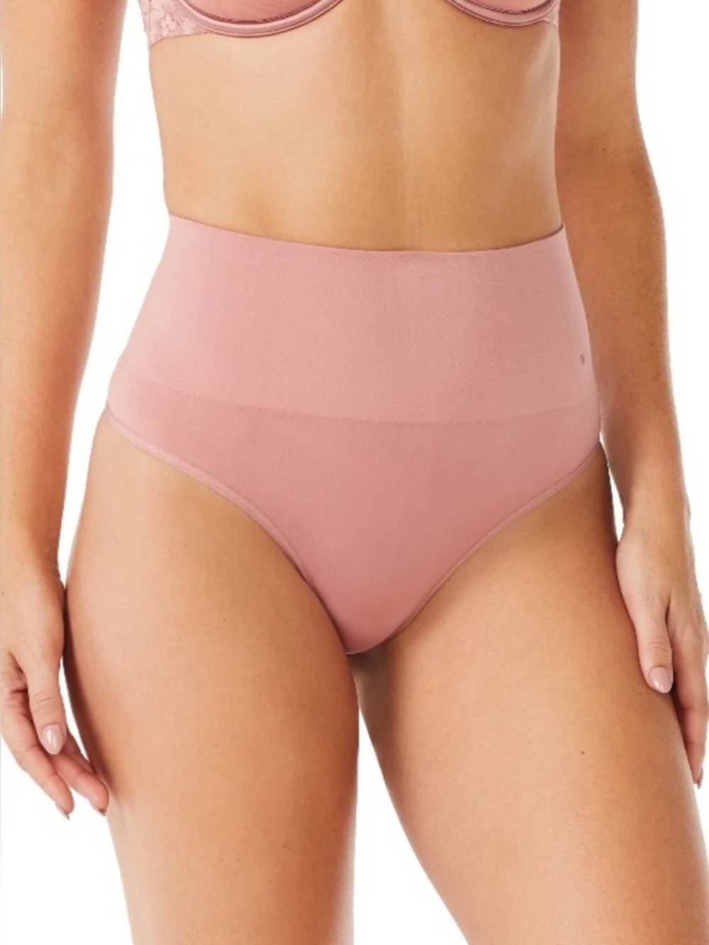 Sofia Vergara Intimates Women's Pink Seamless Thong Underwear Size Large NWT